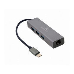 CableXpert USB-C Gigabit network adapter with 3-port A-CMU3-LAN-01