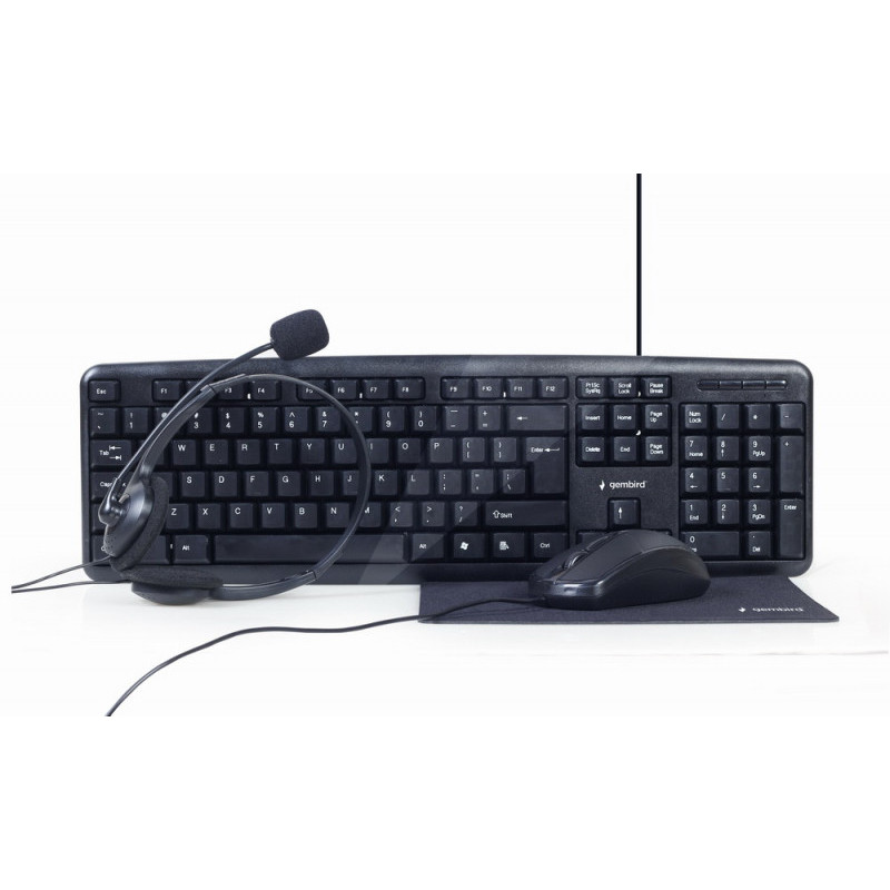 Gembird Kit GAMER 4 en 1. version USA. noir - KBS-UO4-01