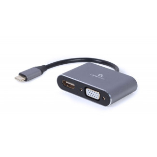 CableXpert  USB Typ-C auf HDMI + VGA Display-Adapter - A-USB3C-HDMIVGA-01