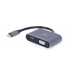 CableXpert  USB Typ-C auf HDMI + VGA Display-Adapter - A-USB3C-HDMIVGA-01