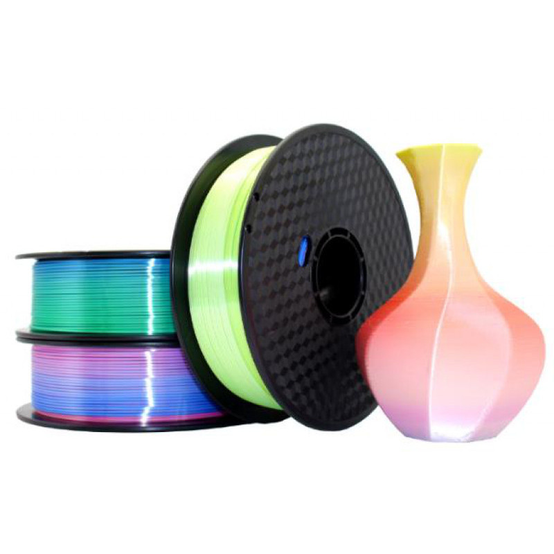 Gembird Filament. PLA Soie Arc-en-ciel. 1.75 mm. 1 kg - 3DP-PLA-SK-01-BG