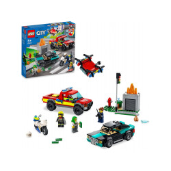 LEGO City - Le sauvetage des pompiers et poursuite de la police (60319)
