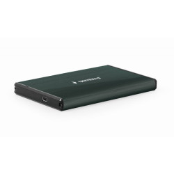 Gembird USB 3.0 2.5\'\' enclosure. brushed aluminum. green- EE2-U3S-3-G