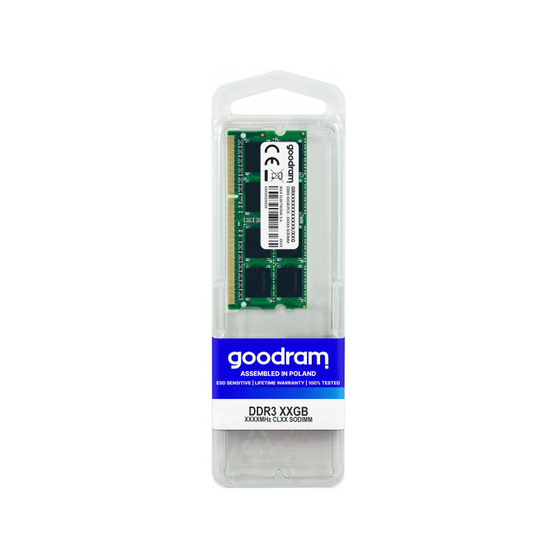 GOODRAM DDR3 1600 MT/s 8GB SODIMM 204pin GR1600S364L11/8G