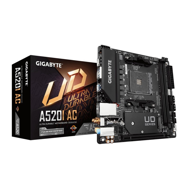 Gigabyte A520I AC AMD A520 Mainboard Sockel AM4 A520I AC Gigabyte A520I AC AMD A520 Mainboard Sockel AM4 A520I AC