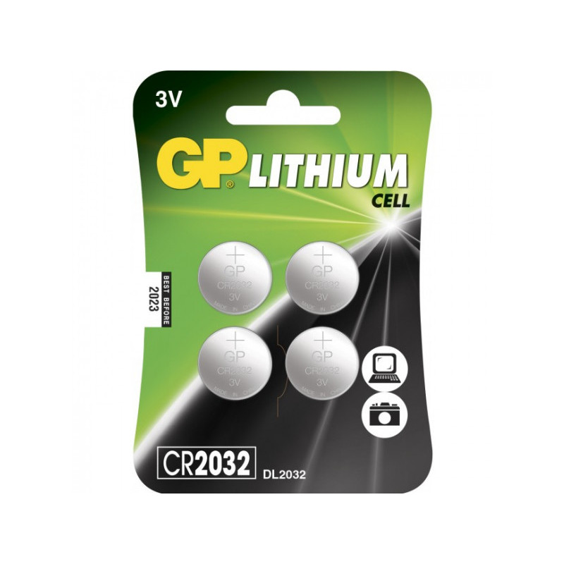 Battery GP Lithium Knopfzellen CR2032 (4 St) 0602032C4 Battery GP Lithium Knopfzellen CR2032 (4 St) 0602032C4