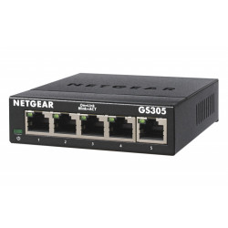 Netgear Switch non manageable Gigabit Ethernet 5 ports pour télétravailleurs ou TPE GS305-300PES