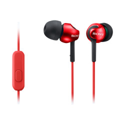 Sony Ecouteurs intra auriculaires filaires avec microphone Rouge MDREX110APR.CE7