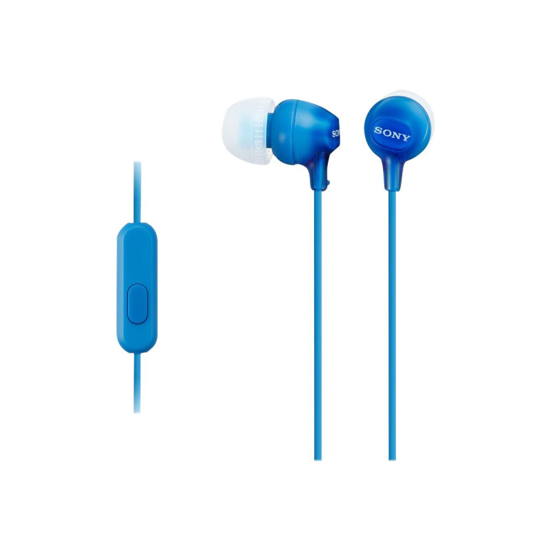 Sony Ecouteurs intra-auriculaires filaires avec microphone - Bleu - MDREX15APLI.CE7