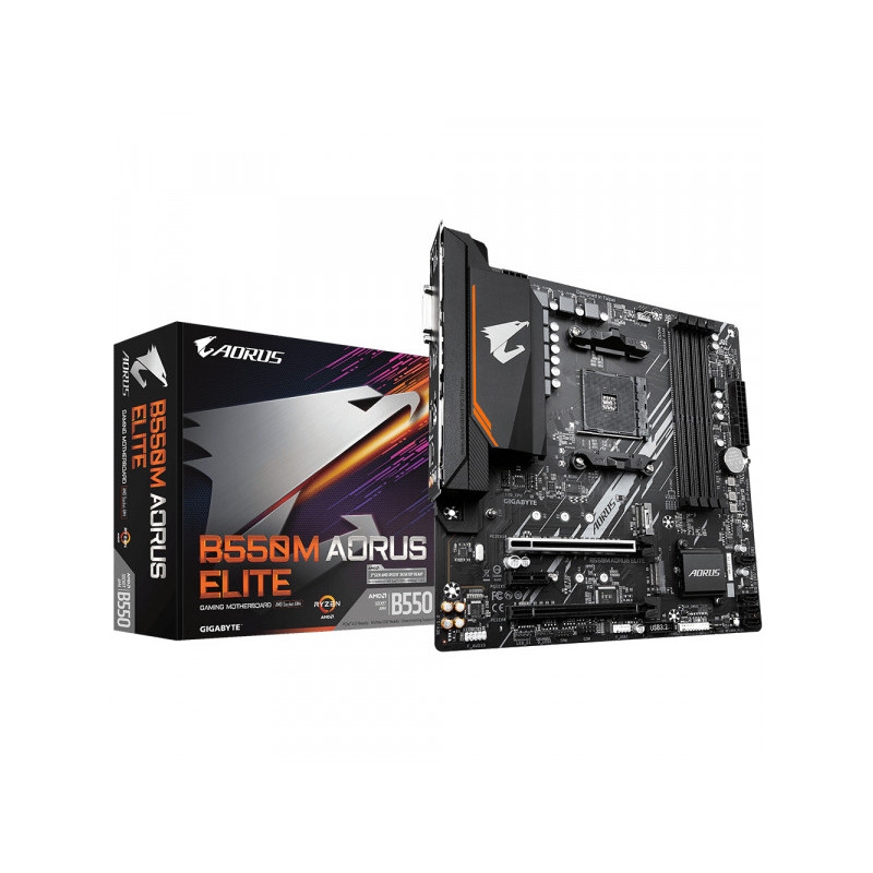 Gigabyte GA-B550M-AORUS ELITE (AM4) (D) | Gigabyte - GA-B550M-AOURUS ELITE Gigabyte GA-B550M-AORUS ELITE (AM4) (D) | Gigabyte - GA-B550M-AOURUS ELITE