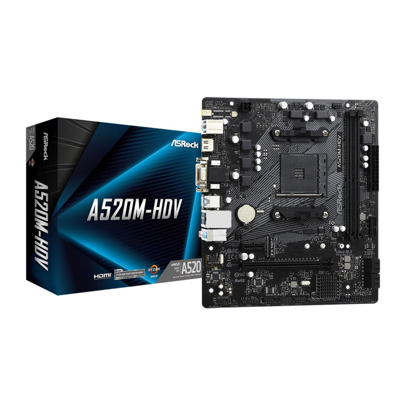 AM4 ASRock A520M-HDV µ 90-MXBE50-A0UAYZ AM4 ASRock A520M-HDV µ 90-MXBE50-A0UAYZ