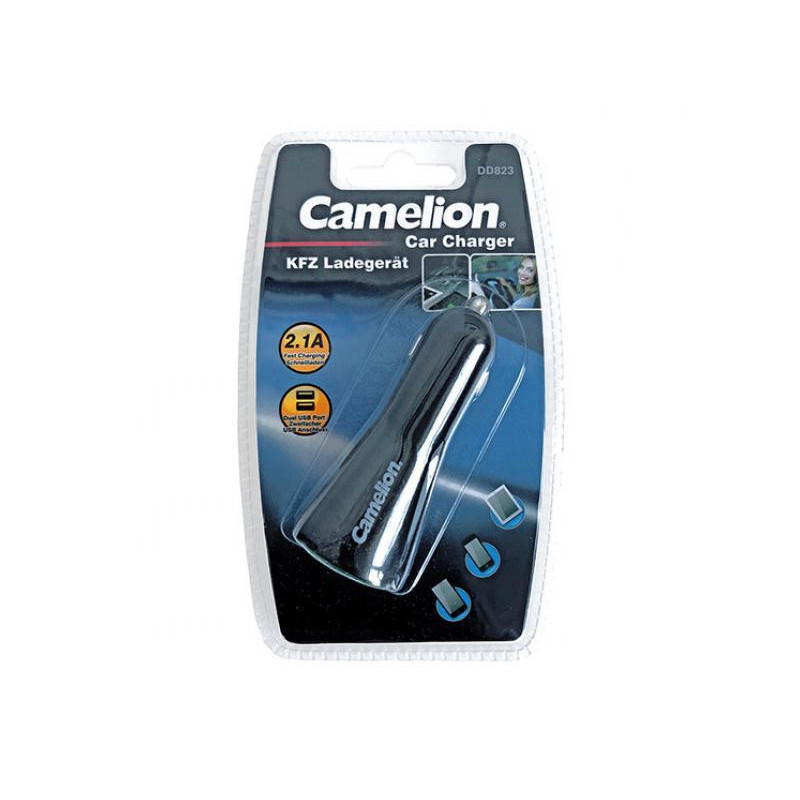 Camelion Adaptateur pour chargeur de voiture 2 Ports USB Camelion Adaptateur pour chargeur de voiture 2 Ports USB