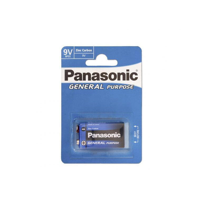 Panasonic Pile General Purpose 9V carrée 6F22 Panasonic Pile General Purpose 9V carrée 6F22