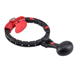 Hula Hoop ajustable avec sac (Rouge-Noir)