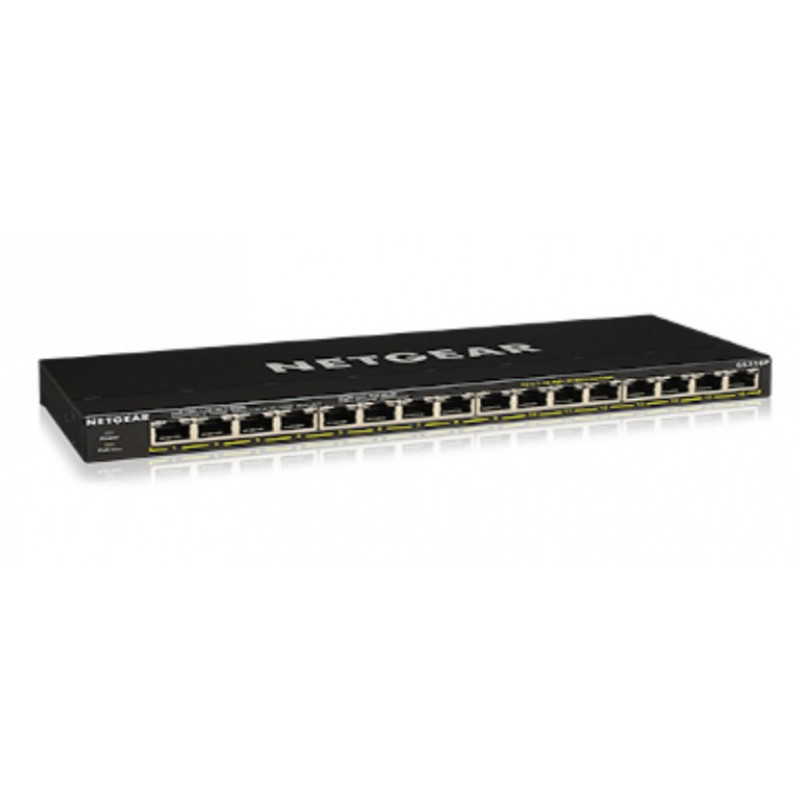 Netgear Switch Gigabit Ethernet non manageable 16 ports GS316P-100PES Netgear Switch Gigabit Ethernet non manageable 16 ports GS316P-100PES
