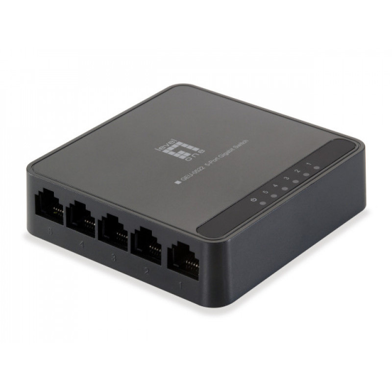 LevelOne Switch 5x GBit Unmanaged - GEU-0522 LevelOne Switch 5x GBit Unmanaged - GEU-0522