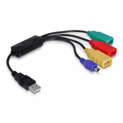 Delock USB 2.0 External 4-Port Cable Hub - 61724