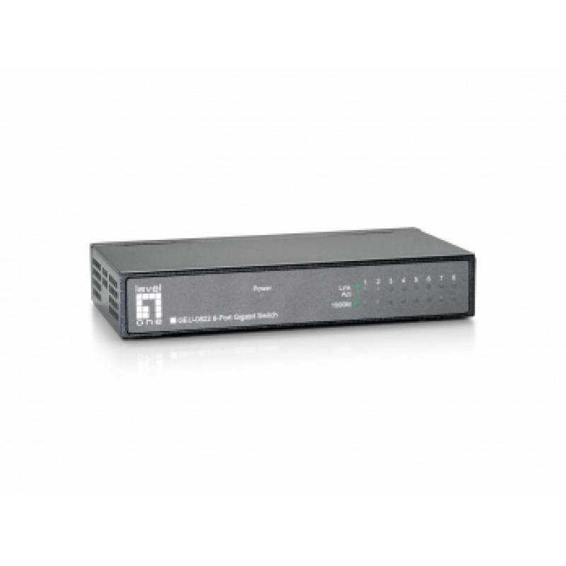 LevelOne Switch 8x GBit Metallgehäuse Unmanaged - GEU-0822 LevelOne Switch 8x GBit Metallgehäuse Unmanaged - GEU-0822