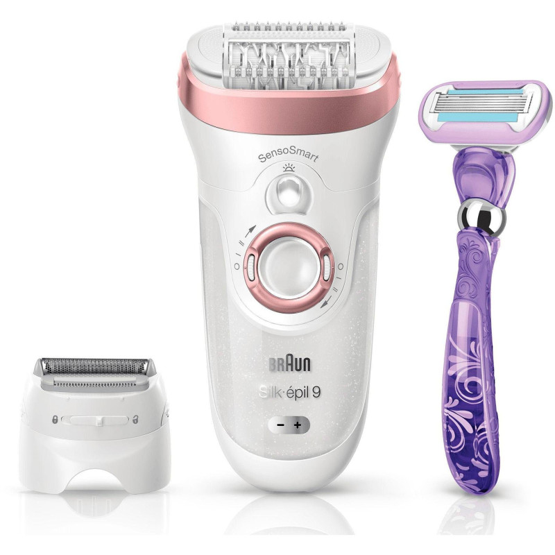 BRAUN Épilateur Silk-épil SensoSmart 9-700. blanc/violet