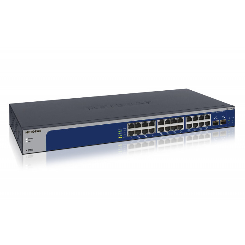 Netgear Switch 24 ports 10 Gigabit / Multi-Gigabit plus avec 2 ports SFP+ dédiés - XS724EM-100EUS