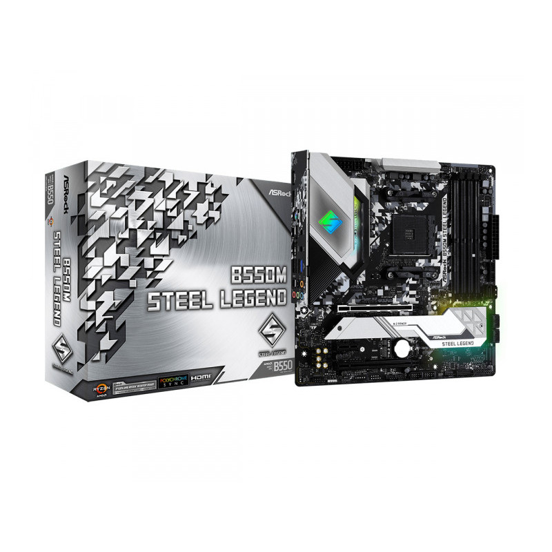 ASROCK B550M STEEL LEGEND AMD Socket AM4 90-MXBCU0-A0UAYZ ASROCK B550M STEEL LEGEND AMD Socket AM4 90-MXBCU0-A0UAYZ