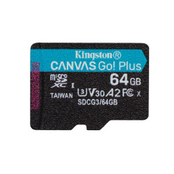 Kingston Canvas Go Plus MicroSDXC 64GB Single Pack SDCG3/64GBSP