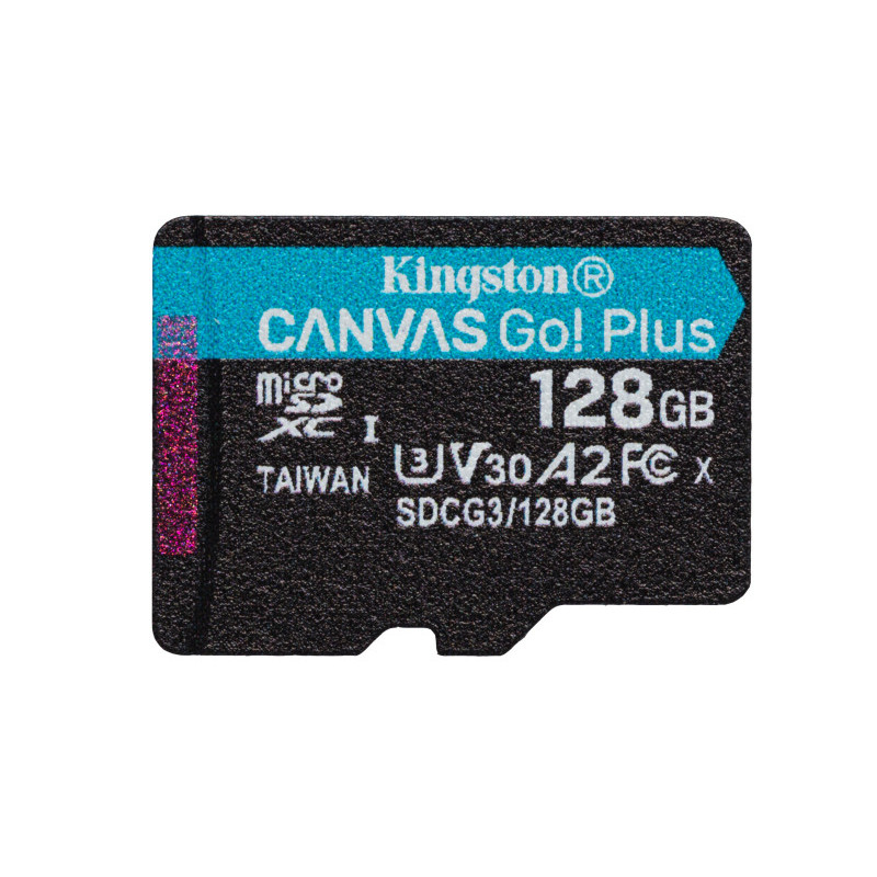 Kingston Canvas Go Plus MicroSDXC 128GB Single Pack SDCG3/128GBSP Kingston Canvas Go Plus MicroSDXC 128GB Single Pack SDCG3/128GBSP