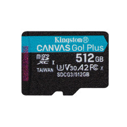 Kingston Canvas Go Plus MicroSDXC 512GB Single Pack SDCG3/512GBSP
