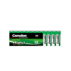 Camelion Paquet de 12 piles Super Heavy Duty Vert LR6 Mignon AA