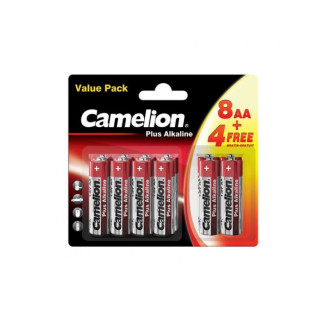 Camelion Pack de 8+4 piles Plus Alkaline LR6 Mignon AA
