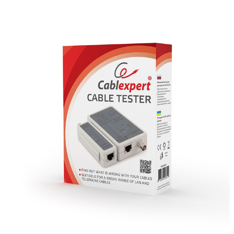 Testeur de câbles CableXpert NCT-1 pour RJ45 et RG-58 NCT-1