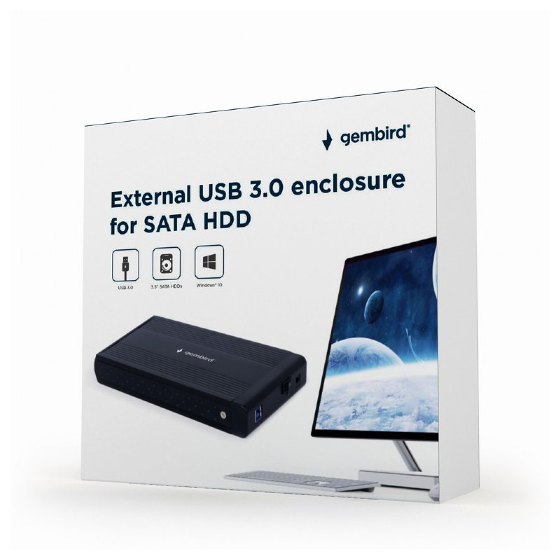 Gembird Boîtier USB 3.0 externe. noir - EE3-U3S-3