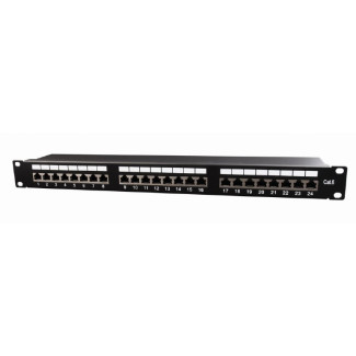 Panneau de brassage blindé CableXpert Cat.6 24 ports 19 1U NPP-C624-002