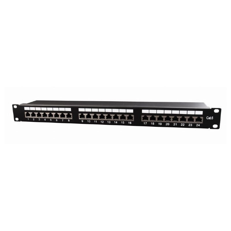 Panneau de brassage blindé CableXpert Cat.6 24 ports 19 1U NPP-C624-002