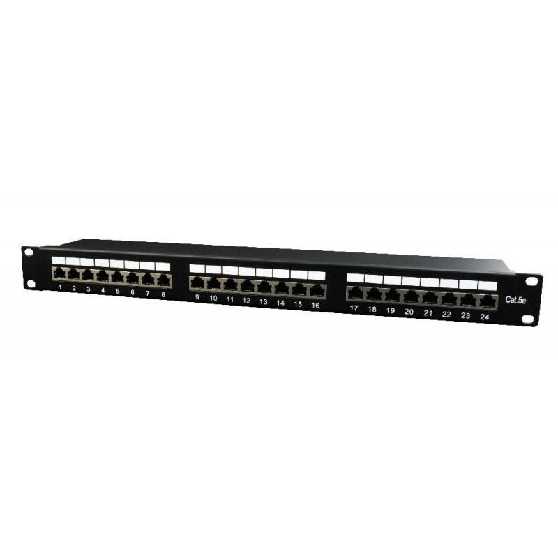 Panneau de brassage blindé CableXpert Cat.5E 24 ports 19 1U NPP-C524-002