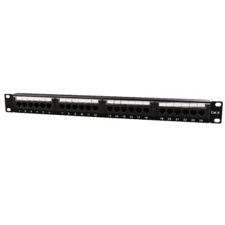 Panneau de brassage CableXpert Cat.6 24 ports avec gestion de câble arrière. NPP-C624CM-001