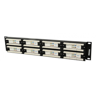 Panneau de brassage CableXpert Cat.6 48 ports avec gestion de câble arrière. NPP-C648CM-001