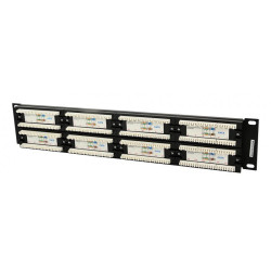Panneau de brassage CableXpert Cat.6 48 ports avec gestion de câble arrière. NPP-C648CM-001