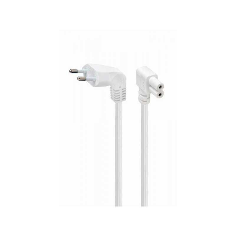 Câble d\'alimentation CableXpert (C7) avec coudé. Connexions 1 m PC-184L-VDE-2.5M-W Câble d\'alimentation CableXpert (C7) avec coudé. Connexions 1 m PC-184L-VDE-2.5M-W