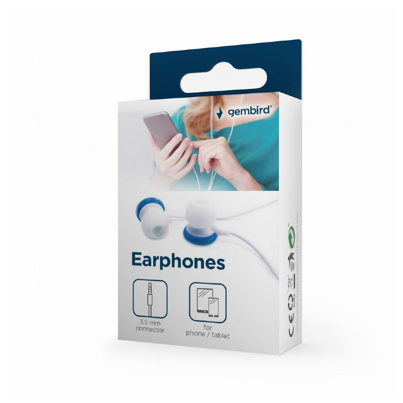Gembird Ecouteurs intra auriculaires filaires Bleu MHP-EP-001-B Gembird Ecouteurs intra auriculaires filaires Bleu MHP-EP-001-B