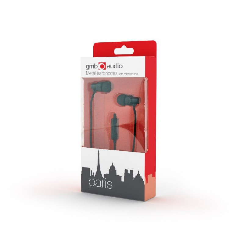 GMB Ecouteurs intra auriculaires filaires avec microphone - Noir - MHS-EP-CDG-B GMB Ecouteurs intra auriculaires filaires avec microphone - Noir - MHS-EP-CDG-B