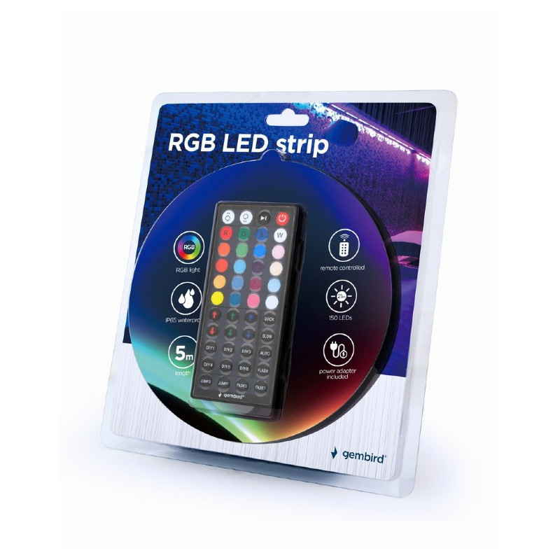 Gembird Bande LED RVB. 5 m - LED-S-RGB500-01 Gembird Bande LED RVB. 5 m - LED-S-RGB500-01