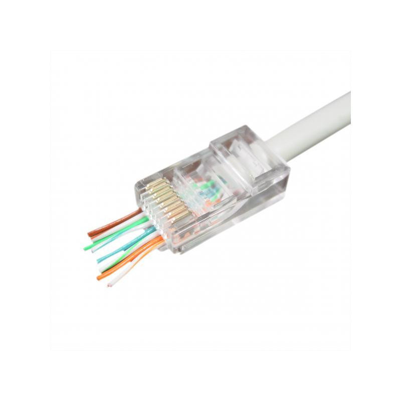 Universal Pass-Through modular UTP Stecker 8P8C 10er Pack LC-PTU-01/100