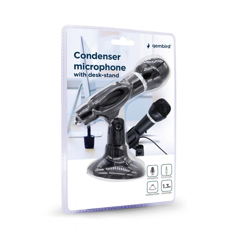 Gembird Microphone pour bureau. Noir - MIC-D-04