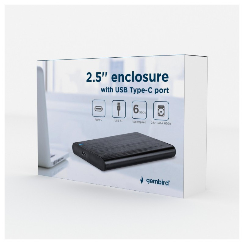 Gembird Boitier pour disque dur 2.5 USB 3.0. noir - EE2-U3S-6 Gembird Boitier pour disque dur 2.5 USB 3.0. noir - EE2-U3S-6