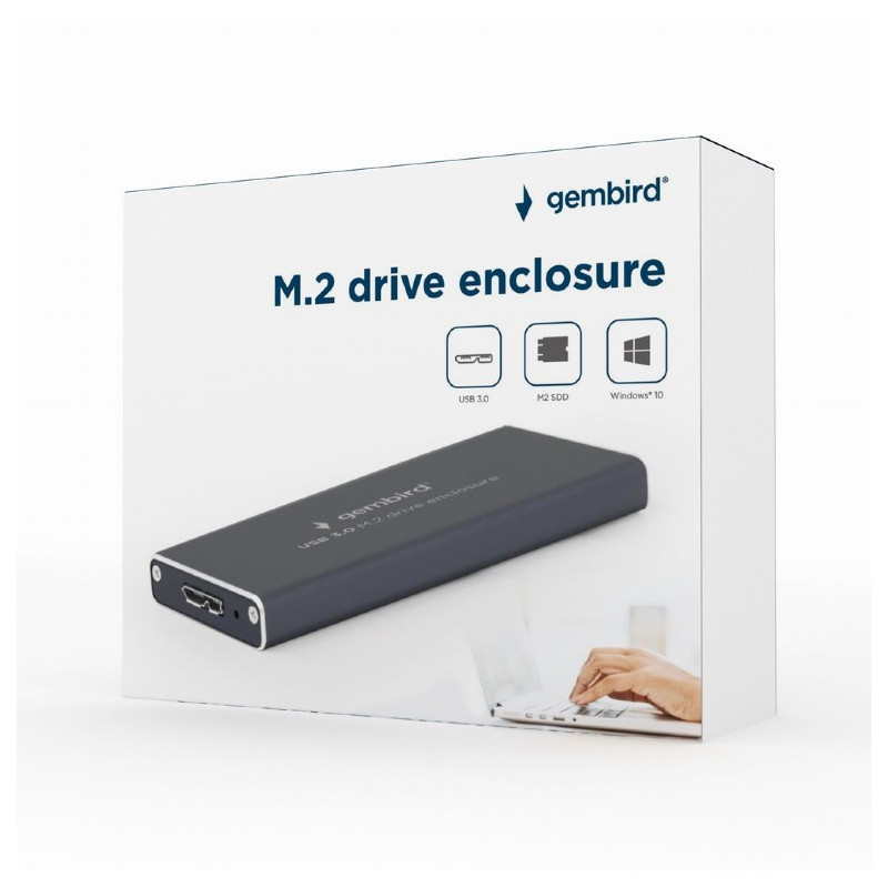 Gembird Chassis de disque M.2 USB3.0. NOIR - EE2280-U3C-01 Gembird Chassis de disque M.2 USB3.0. NOIR - EE2280-U3C-01