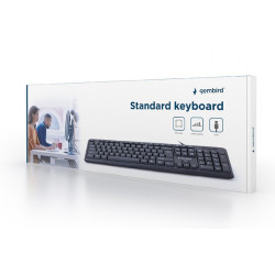 Gembird Clavier standard. USB. QWERTY  USA. noir - KB-U-103