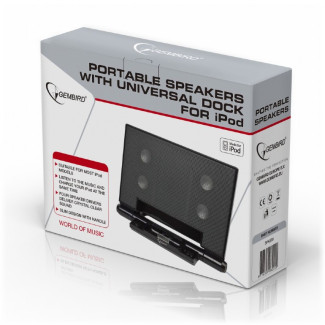 Gembird Haut-parleurs portables avec station d?accueil universelle pour iPhone et iPod - SPK320i