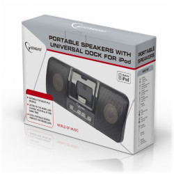 Gembird Haut-parleurs portables avec station d?accueil universelle pour iPhone et iPod - SPK321i