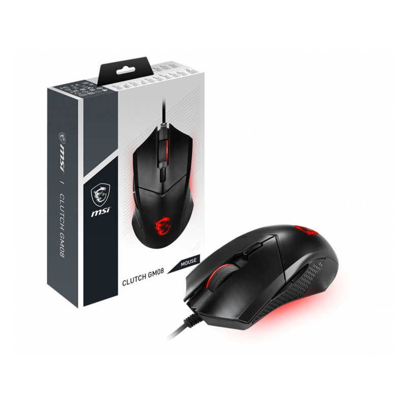 MSI Mouse Clutch GM08 Gaming | S12-0401800-CLA MSI Mouse Clutch GM08 Gaming | S12-0401800-CLA